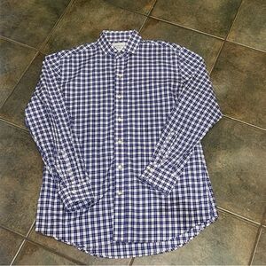 Classic Blue and White & pink Checkered Men's Shirt